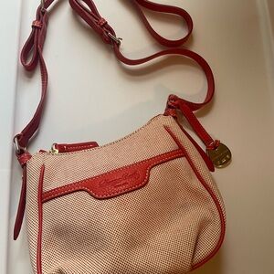 DOONEY & BOURKE CANVAS CROSSBODY SATCHEL VINTAGE HANDBAG